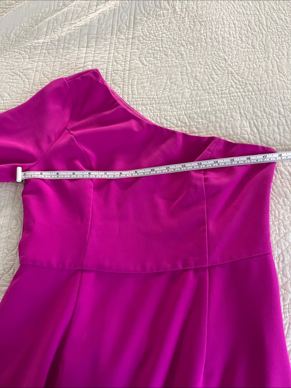 TCEC Pink Asymmetrical Ruffle Hem Cocktail Mini Dress Size Medium Barbiecore - Picture 4 of 6